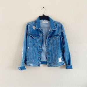 DL1961 Distressed Blue Denim Jean Jacket‎
